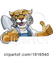 Poster, Art Print Of Wildcat Gardener Gardening Animal Mascot