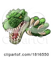 Dinosaur Crocodile Alligator Lizard Sports Mascot by AtStockIllustration