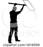 Poster, Art Print Of Protest Rally March Picket Sign Silhouette Person