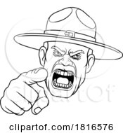 Poster, Art Print Of Drill Instructor Sergeant Bootcamp Army Soldier