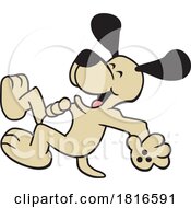 Cartoon Tan Dog Laughing Licensed Clipart