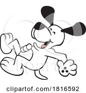 Cartoon White Dog Laughing Licensed Clipart