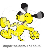 Cartoon Yellow Dog Laughing Licensed Clipart