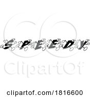 Cartoon Alphabet Letters Running And Forming The Word SPEEDY Licensed Clipart