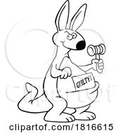 Cartoon Kanagaroo Court Judge With A Guilty Verdict Licensed Clipart