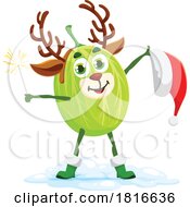 Christmas Gooseberry Mascot Clipart