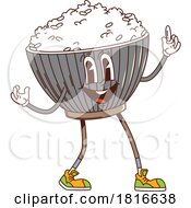 Retro Cartoon Rice Mascot Clipart