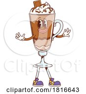 Retro Cartoon Frappe Mascot Clipart