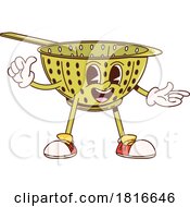 Retro Cartoon Strainer Mascot Clipart