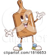 Retro Cartoon Cutting Board Mascot Clipart