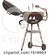 Retro Cartoon Cooking BBQ Mascot Clipart