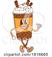 Retro Cartoon Milkshake Mascot Clipart