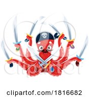 Pirate Octopus Clipart