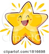 Cheerful Star Mascot Clipart