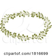 Poster, Art Print Of Oval Olive Branch Border Clipart