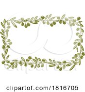 Rectangular Olive Branch Border Clipart