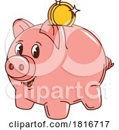 Piggy Bank Mascot Clipart