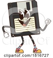 Computer Diskette Mascot Clipart