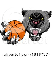 Poster, Art Print Of Black Panther Leopard Jaguar Cat Basketball Mascot