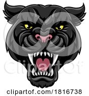 Black Panther Leopard Jaguar Cat Sports Mascot by AtStockIllustration