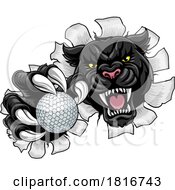 Black Panther Leopard Jaguar Cat Golf Ball Mascot