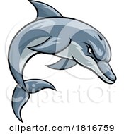 Dolphin Animal Mean Sports Team Mascot Design