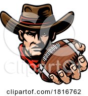 Poster, Art Print Of Cowboy American Football Ball Sports Team Mascot