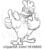 Poster, Art Print Of Chicken Cartoon Rooster Cockerel Bird Mascot