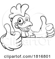 Poster, Art Print Of Chicken Cartoon Rooster Cockerel Bird Mascot