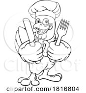 Chicken Chef Cartoon Rooster Cockerel Bird Mascot