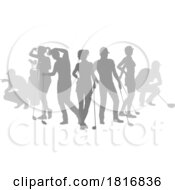 Golfers Golfing Silhouette Golf People Silhouettes