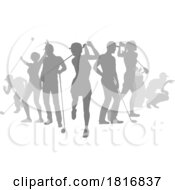 Golfers Golfing Silhouette Golf People Silhouettes