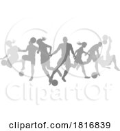 Soccer Football Players Silhouettes