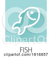 Poster, Art Print Of Fish Seafood Food Icon Concept