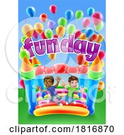 Bouncy House Castle Jumping Boys Kids Cartoon