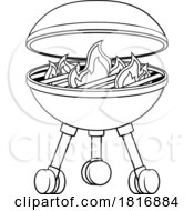 Barbecue BBQ Cartoon Icon Illustration