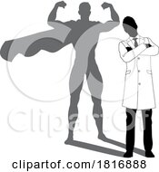 Superhero Scientist Super Hero Shadow Silhouette