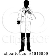 Doctor Man And Clipboard Medical Silhouette Person