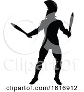 Spartan Silhouette Gladiator Trojan Greek Warrior