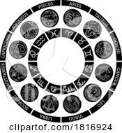 Astrology Zodiac Horoscope Star Signs Symbols Set