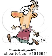 Cartoon Man Fleeing Licensed Clipart