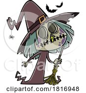 Cartoon Halloween Zombie Witch Licensed Clipart