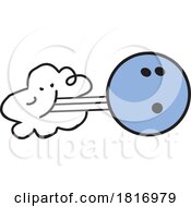 Cartoon Rolling Bowling Ball Licensed Clipart