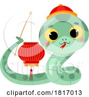 Cartoon Cute Chinese Snake Licensed Clipart