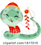 Cartoon Cute Chinese Snake Licensed Clipart