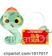 Cartoon Cute Chinese Snake Licensed Clipart