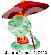 Cartoon Cute Chinese Snake Licensed Clipart