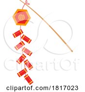 Cartoon Chinese New Year Firecrackers Licensed Clipart