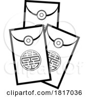 Cartoon Chinese New Year Lucky Money Pockets Licensed Clipart