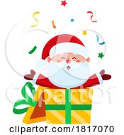 Poster, Art Print Of Cartoon Santa Claus Surprise Licensed Clipart